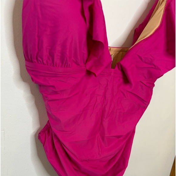 NWT J. Crew Ruched Sides Ruffle Strap One Piece - Picture 6 of 13